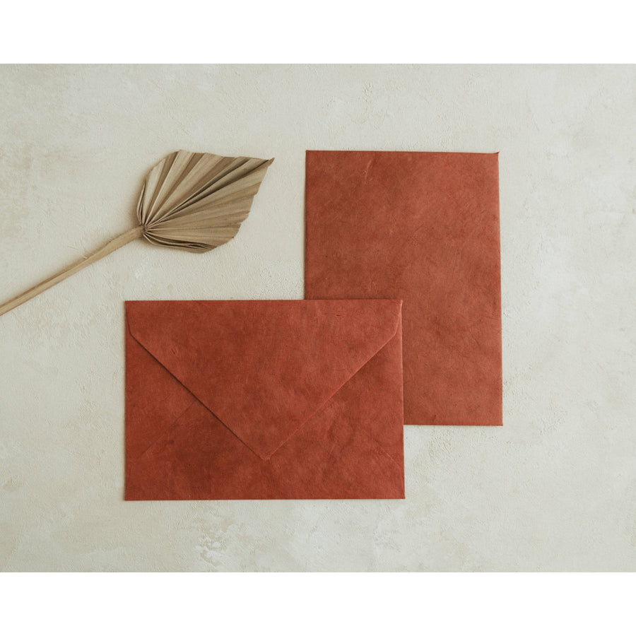 Lokta Handmade Paper Envelopes Red