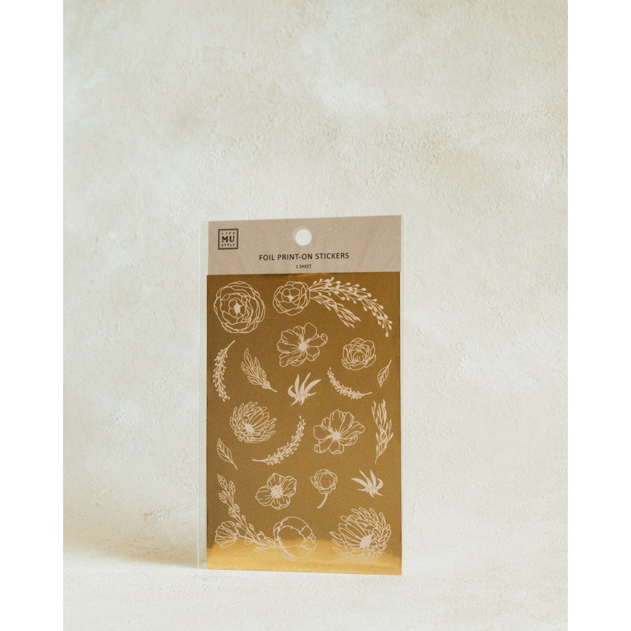 MU Gold Foil Print-On Stickers | No. 03