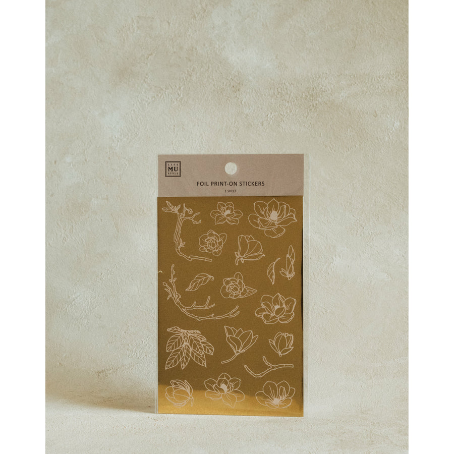 MU Gold Foil Print-On Stickers | No. 04