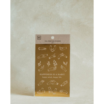 MU Gold Foil Print-On Stickers | No. 05